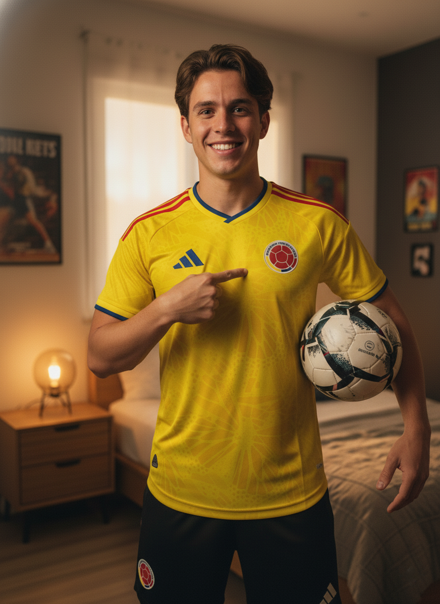 Camiseta Selección Colombia Home Fan 2026 s/xxl Adidas Hombre - Amarillo  Entrega rápida - PAGA AL RECIBIR